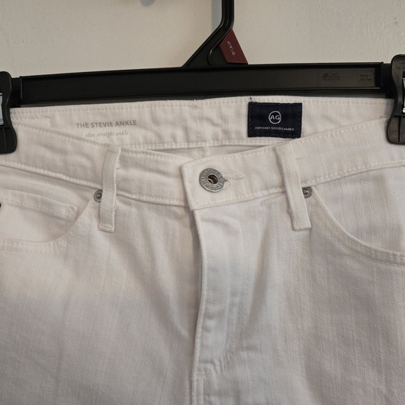 Adriano Goldschmied jeans white size 25 R. THE Stevie ankle.  Slim straight - Picture 3 of 7